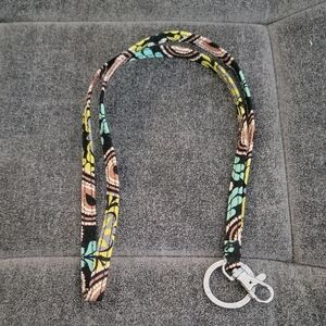 Vera Bradley Black and Yellow Key Card Holder